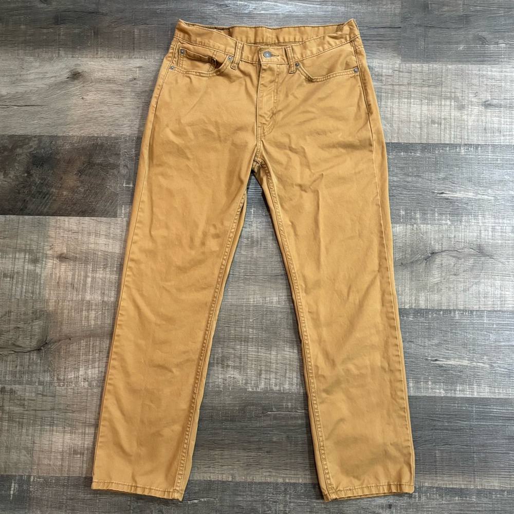 Levi's-Men’s 514 Straight, Soft Washed Twill-Brown, GUC